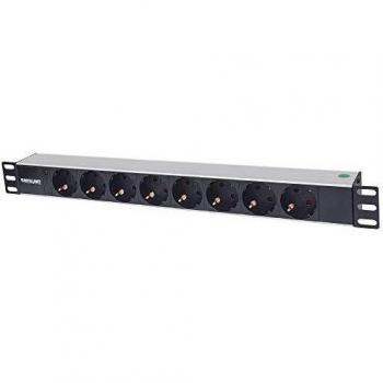 Intellinet 714037 19 pollici Multipresa per armadio rack 1.5 U Presa schuko Nero