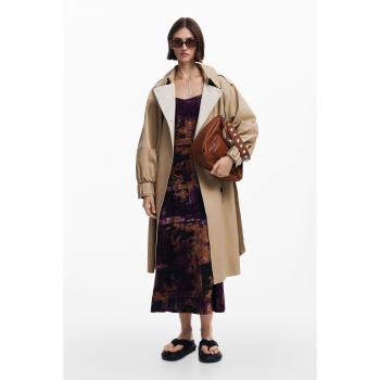 Trench Combinato Marrone S