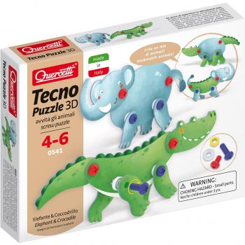 Elefante & Coccodrillo 3D Puzzle Quercetti 0541