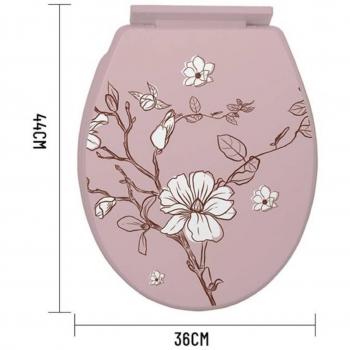 Cubierta Universal para Inodoro con Diseño Floral 44x36cm