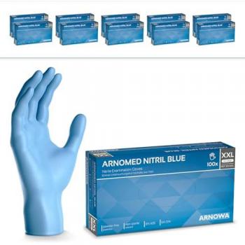 ARNOMED Nitril‑Blue Handschuhe – Größe XXL – 351‑XXL – 10x100 Stück in einem Karton