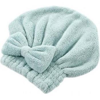 Coral Velvet Shower Towel and Cap Set