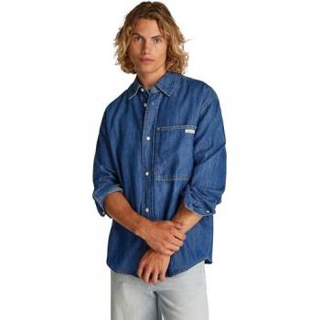 Calvin Klein Camicia Blu Jeans