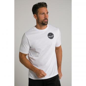 T-shirt JAY-PI Uomo, bianca, con stampa sul retro, Taglia 3XL, Poliestere/Cotone
