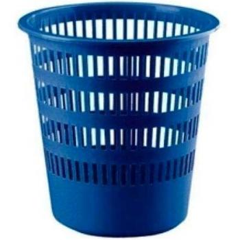 Corbeille à papier ajourée bleu 16 l