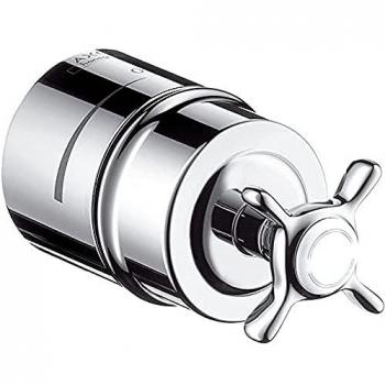 Hansgrohe Axor Montreux Absperrventil DN15 mit Rückflussverhinderer und Kreuzgriff, gebürstetes Nickel