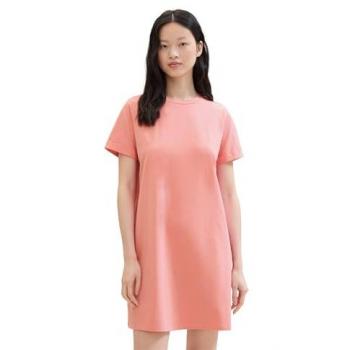 Denim‑Basic‑Mini‑T-Shirt‑Kleid TOM TAILOR – Shell Pink, L
