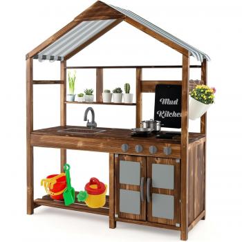 Gioco di Cucina con Tettoia e Lavello Rimovibile