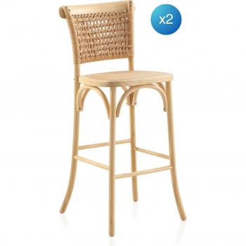 Madera Olmo Taburetes Confort 2p