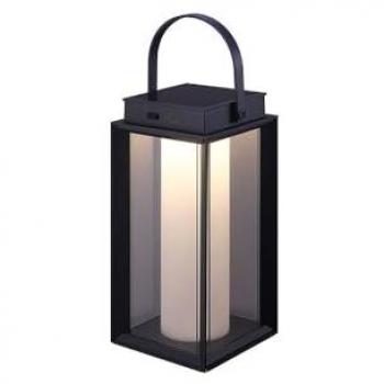 Lámpara de mesa KAYLA con panel solar IP54 1x2W LED 200lm 3000K Negro