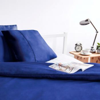 Housse de Couette ViscoSoft 140x200 en Microfibre Ultra Douce, Décoration Jour de Venise, Bleu Marine