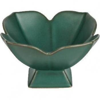 High-Gloss Green Ceramic Fruit Bowl