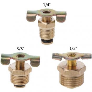 1/4, 3/8, 1/2 Solid Brass Drain Valve for Air Compressors