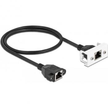 Delock Cat.6a S/FTP Network Extension Cable, 0.5m, Easy 45, Black