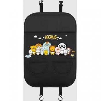 Housse de siège arrière en cuir PU pour voiture, tapis imperméable pour enfants, motif cartoon