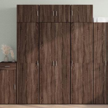 Brown Oak Highboard 70x42.5x185 cm Engineered Wood vidaXL