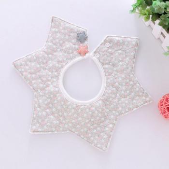 3D Cotton Baby Bibs with Star Burp Feature
