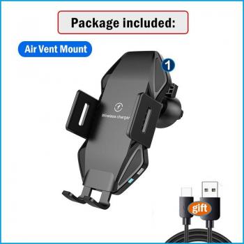 Cargador Qi 10W con Abrazadera Automática para Vehículos