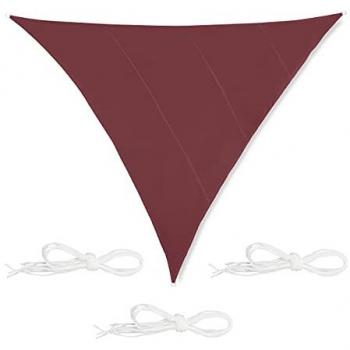 Dark Red Shade Sail, Triangular, Water-Repellent, UV Protection, 6x6x6 m, Garden Canopy
