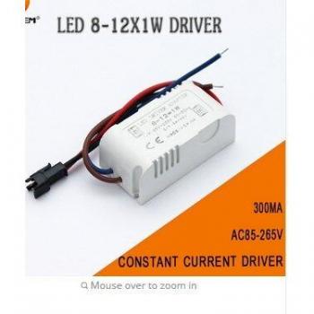 Regulador LED 300 mA: 8 W, 9 W, 10 W, 11 W, 12 W