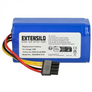 Batería de 3200 mAh para robots Cecotec Conga 1490, 1590, 1390, 1290 (14,4 V, Li-Ion)