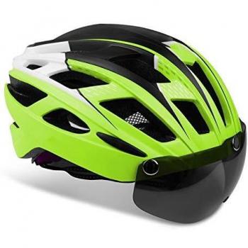 KINGLEAD Superleggero Casco da Bicicletta con Visiera a Scudo