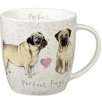 Alex Clark Pug Cup – 6‑Piece Set, Ceramic, Multi‑Color