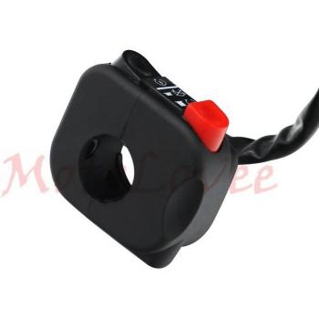 MotoLovee Guidon Moto 22 mm 7/8 avec phare LED et signalisation d’urgence