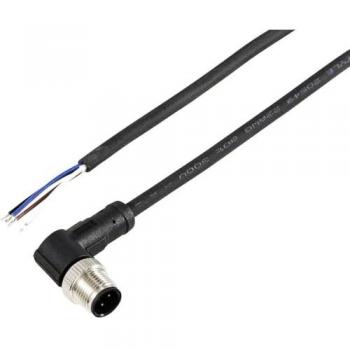 M12 Right‑Angle 5 m Cable – TRU Components TC‑12833100, 4‑Pin RJ