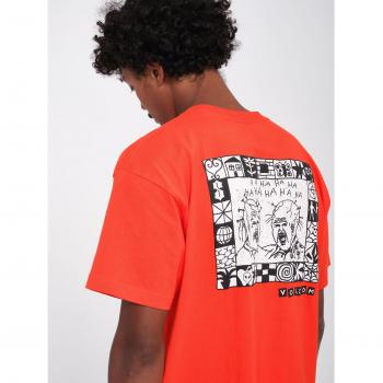 Volcom Camiseta Keutchi 3 Color Rojo Luminoso