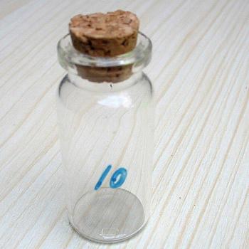 8 Bouteilles en Verre 10 ml avec Bouchon en Liège SEC88