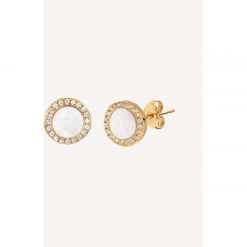 Boucles d'oreilles en argent avec perle mère et zirconias Vidal & Vidal X76177