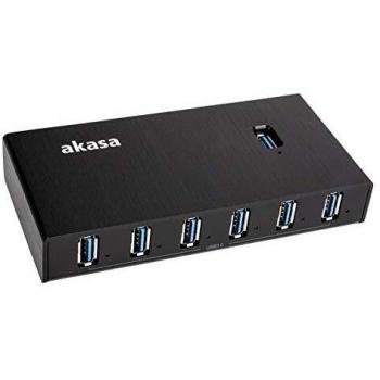 Akasa Elite 10ex – 10‑facher USB‑3.0‑Hub mit Dual‑Schnelllade‑Ports