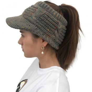 Slouchy Ponytail Beanie Hat for Women