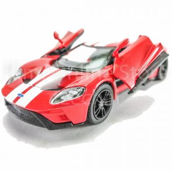 Auto di Stampa Kinsmart Ford GT 2017, 1:38 – Rosso, Con Frizione e Scatola per Regalo Natalizio