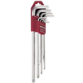 Jeu de tournevis d'angle 9 pièces 6 pans SW1-10 mm extra longue AMF