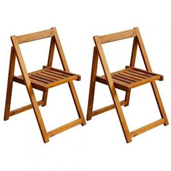 Rustic Acacia Wood Foldable Garden Chairs