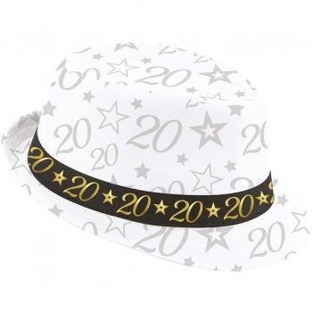 Cappello Bianco per 20° Compleanno Gangster