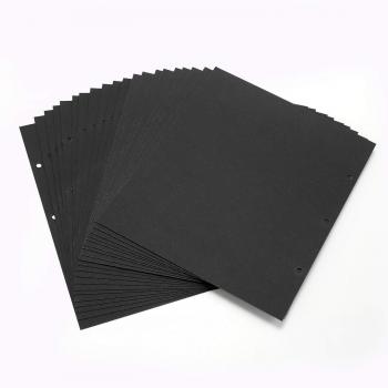 46x10.23 Black Scrapbook Paper Refill Pages for 9.44 x10.63 Photo Album