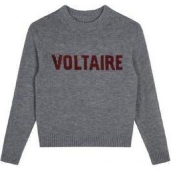 Zadig & Voltaire Jersey Gris 14 Años con Cuello Redondo