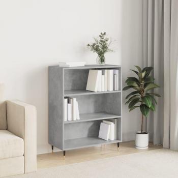 Engineered Wood Bookcase Concrete Grey 69.5x32.5x90 cm vidaXL