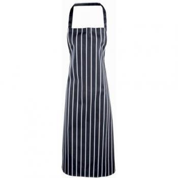 Premier Striped Workwear Apron – Women’s Edition (One‑Size Dark Blue/Gray)