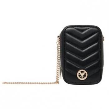 Carlo Colucci Black Quilted Clutch Bag for Women