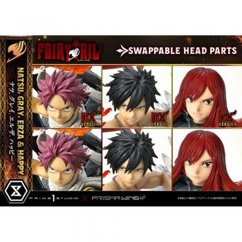 Prime 1 Studio Fairy Tail Pvc Figurine 1/6 Natsu Gray Erza Happy Deluxe Bonus