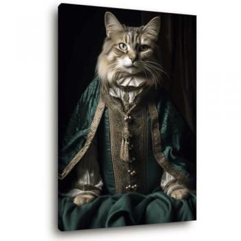 Toile Décorative Chat Retro 30x45 cm – Fabrication Française
