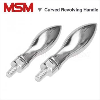 Rugby Shape Male Threaded Revolving Handle Steel Chromed for Milling Machine M6 M8 M10 M12