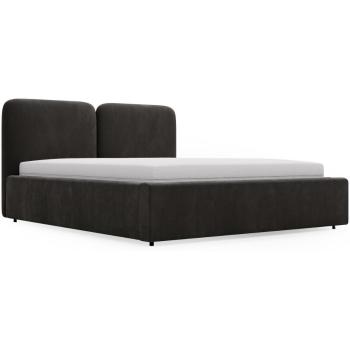 Lit Rembourré avec Rangement Palermo 120x200 Velours Noir
