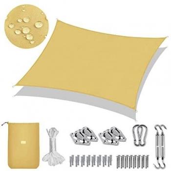 Sekey Patio Shield Tenda a Vela 2x4 m – Kit di Fissaggio e Corda