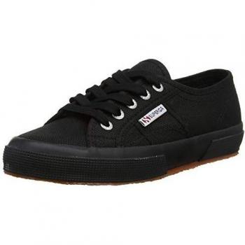 Superga 2750 Cotu Classic Black Black Women's Canvas Trainers