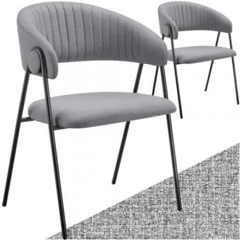 Tectake Bedano – Silla de sala y comedor, tejido acolchado